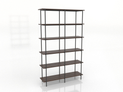 Rack 4 1200X350X1950 mm (nogueira escura)