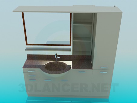 3d model The furniture in the bathroom - preview