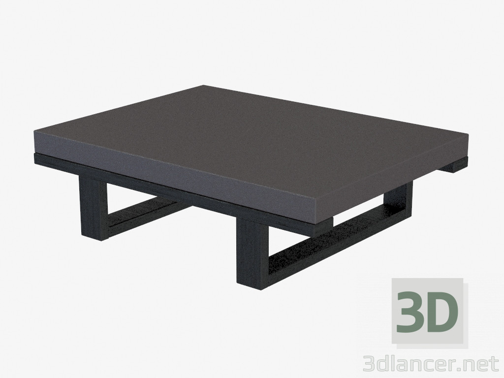 modello 3D Tavolino con piano tavolo in pelle Harvard - anteprima