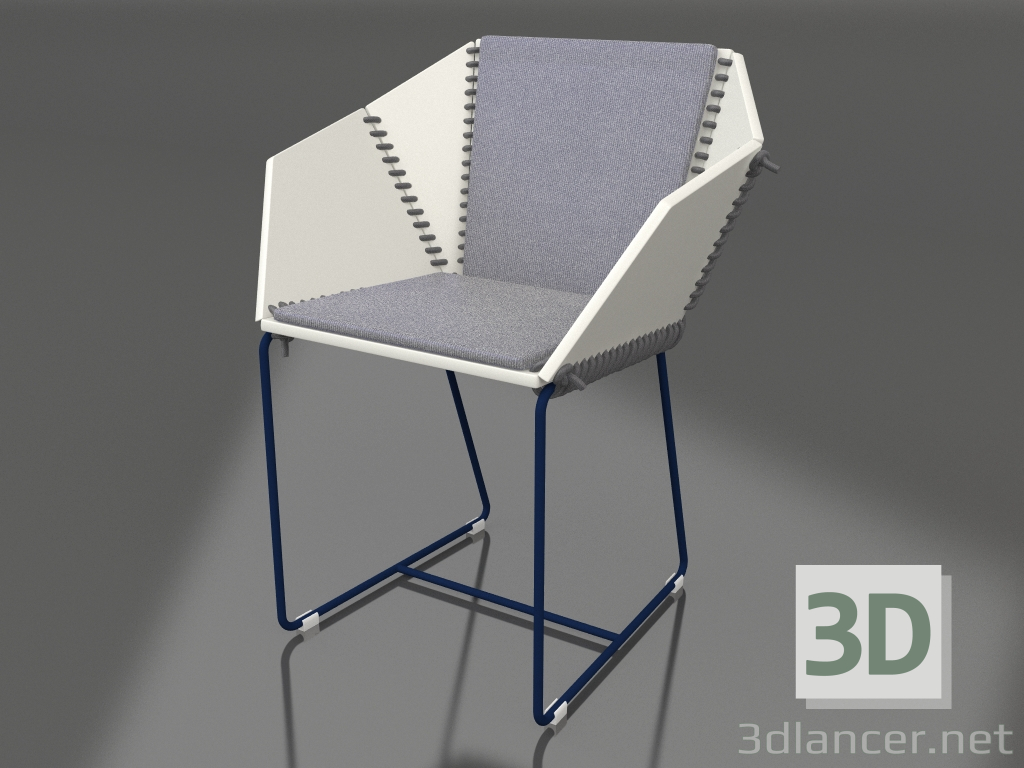 3d модель Обеденное кресло (Night blue) – превью