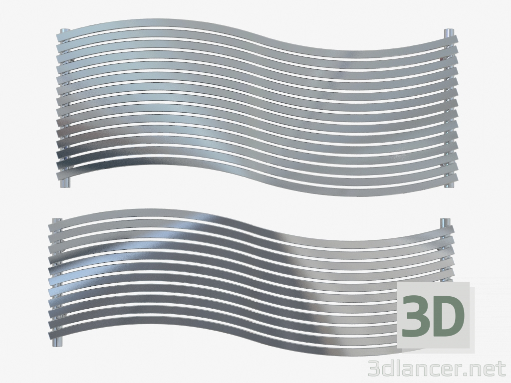 3D modeli Paslanmaz çelik radyatör Lola - önizleme