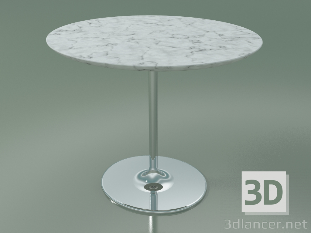 modello 3D Tavolino ovale 0742 (H 43 - 51x47 cm, marmo, CRO) - anteprima
