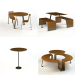 Conjunto de muebles de cafetería al aire libre 3D modelo Compro - render
