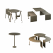 modèle 3D de Ensemble de meubles de café en plein air acheter - rendu