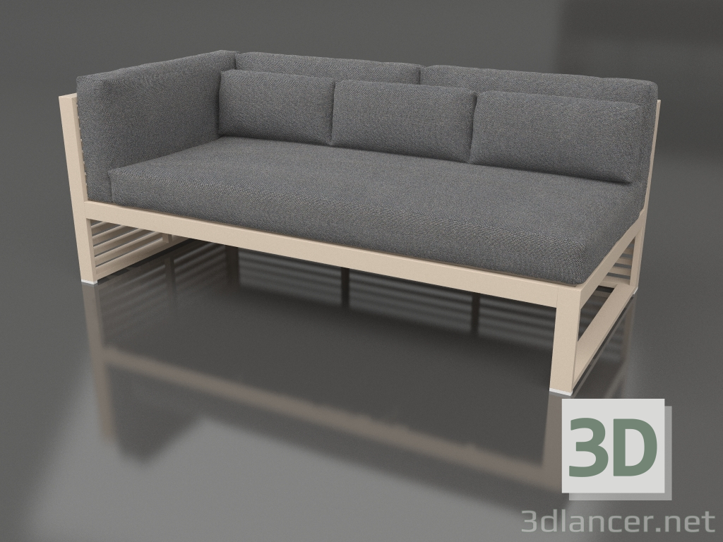3D modeli Modüler kanepe, bölüm 1 sol (Kum) - önizleme
