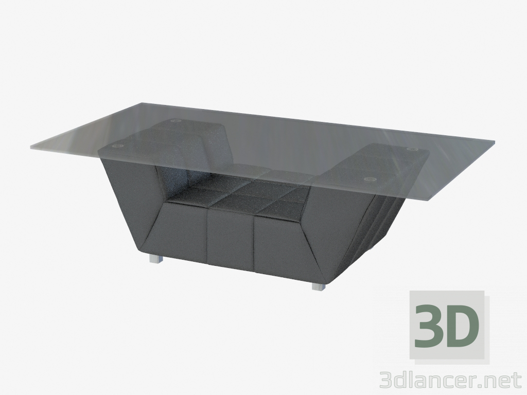 Modelo 3d Mesa de café com guarnição de couro J238 - preview