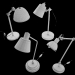4-Studien-Tischlampen-Set-Rigged 3D-Modell kaufen - Rendern