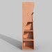 3d rounded bookshelf model buy - render