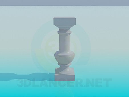 modèle 3D Support colonne - preview