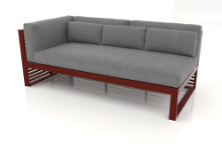 Modular sofa, section 1 left (Wine red)