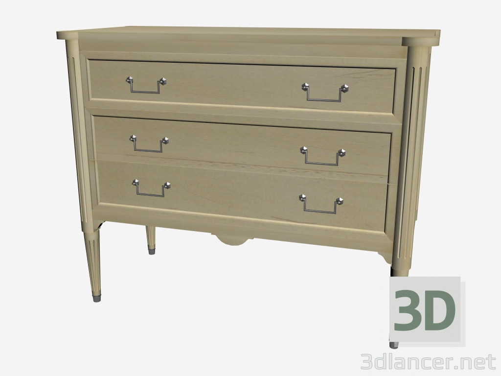 3d model COMMODE 3 drawer JM002-DL - preview