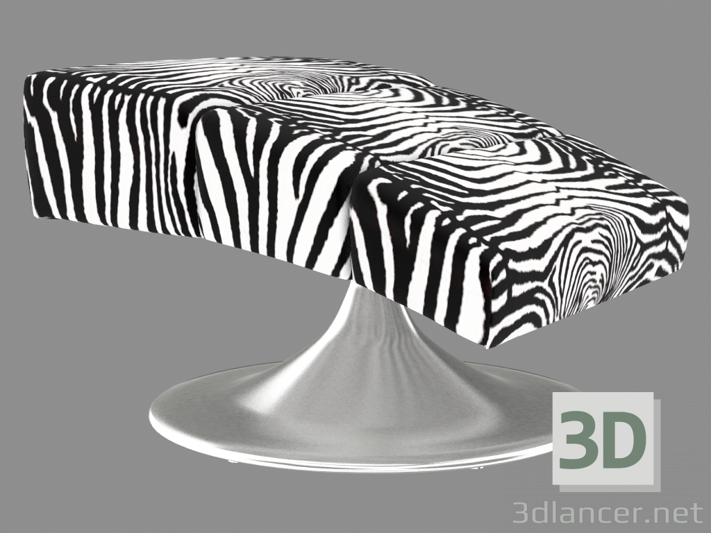 3D modeli Art Deco C235'de puf - önizleme