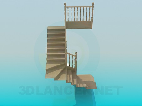 3d model Stairway to house - preview