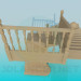 3D modeli Evine merdiven - önizleme