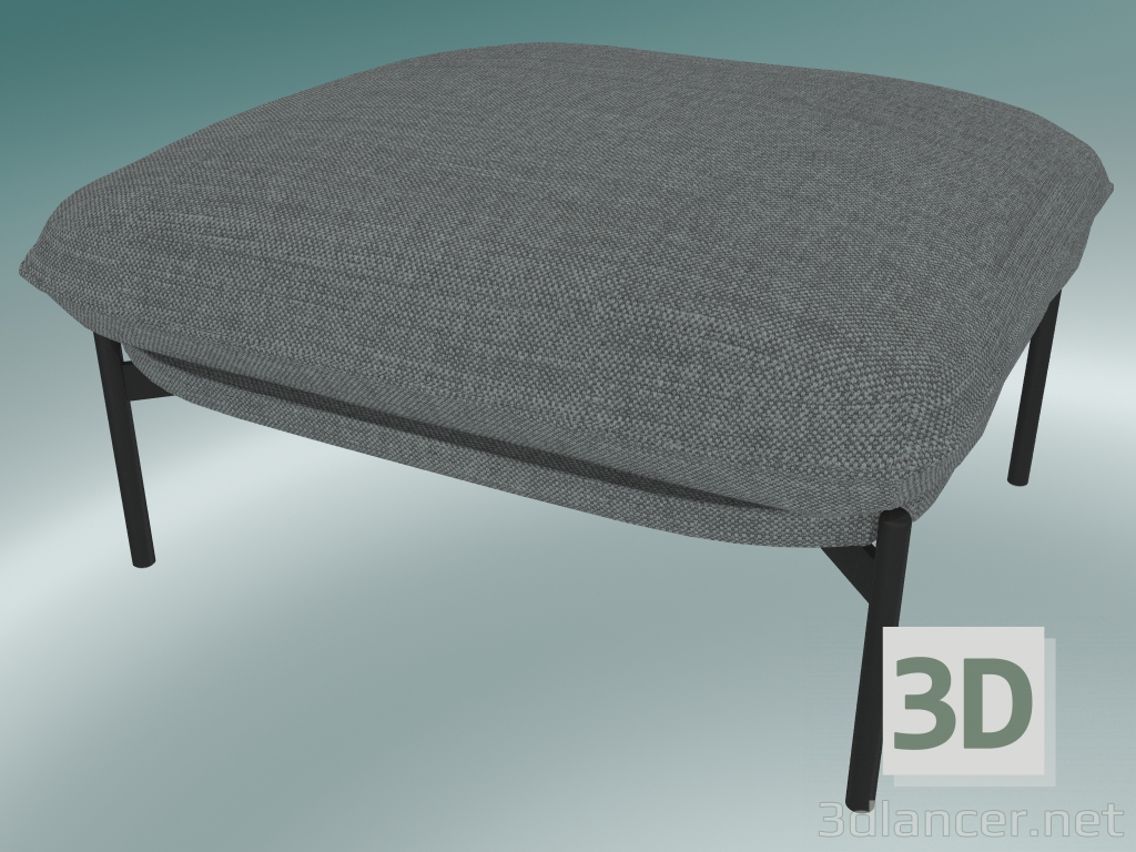 3D Modell Sitzpuff Cloud (LN4, 78 x 74 H 40 cm, warme schwarze Beine, Hot Madison 724) - Vorschau