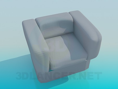 3d модель Масивне крісло – превью