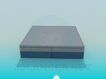 3D Modell Beistelltisch Nachttisch - Vorschau