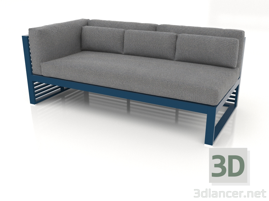 3D modeli Modüler kanepe, bölüm 1 sol (Gri mavi) - önizleme