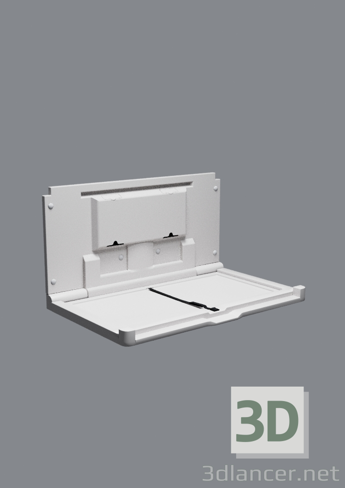 modèle 3D table à langer - preview