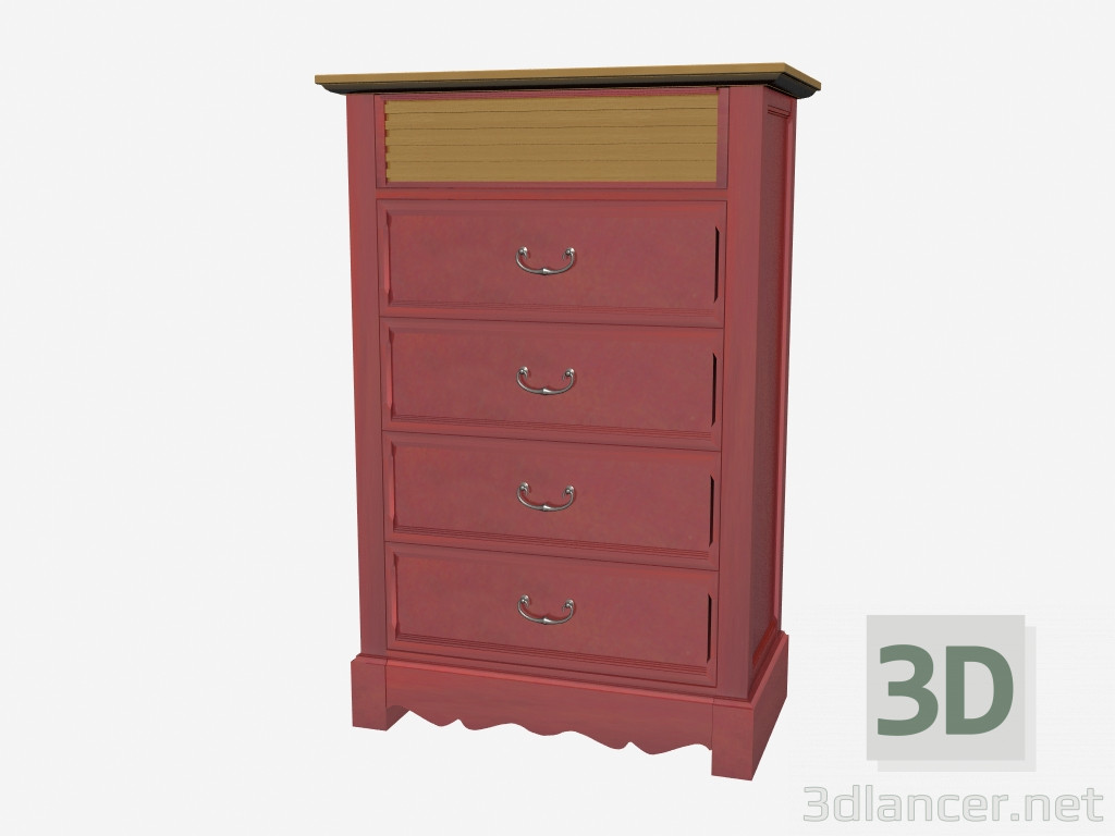 3d model Chest of 5 drawers YM500 - preview