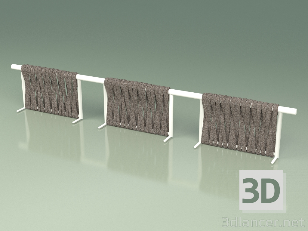 3D modeli Koltuk modülü 213 sırtlığı (Metal Sütlü, Gri Kum Kemerli) - önizleme