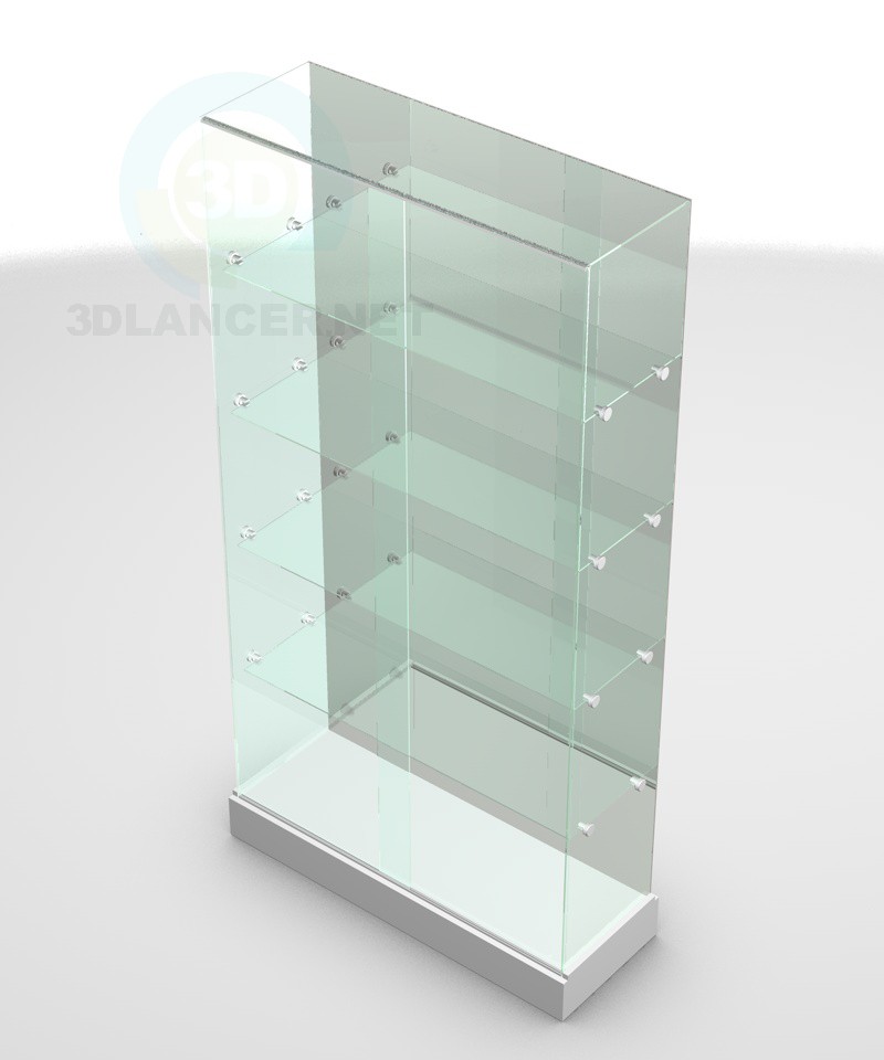 modello 3D Vetro vetrina - anteprima