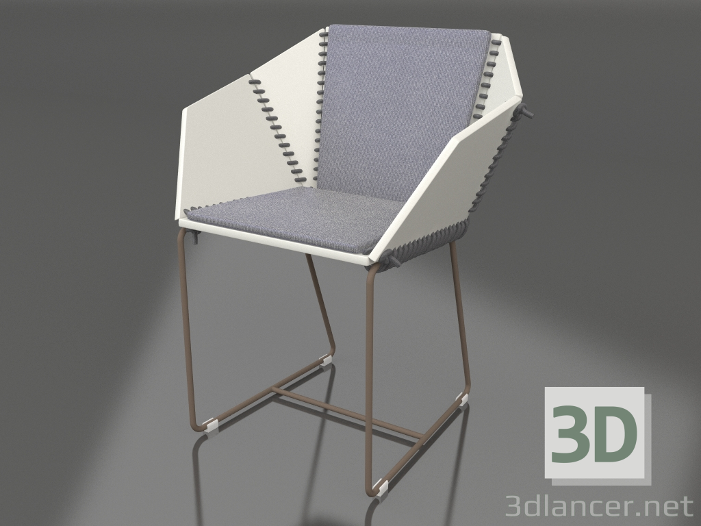 modèle 3D Chaise de salle à manger (Bronze) - preview