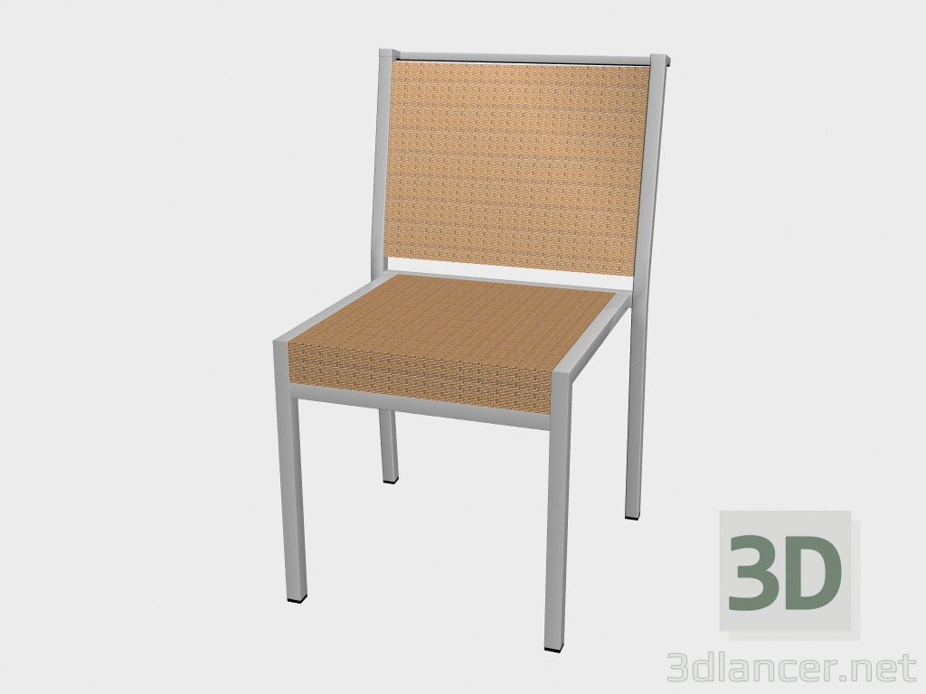3d model Silla de comedor sintetica fibra cena la silla apilable 1211 - vista previa