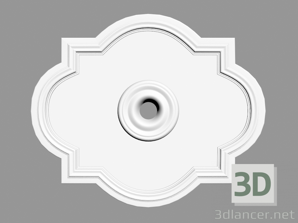 modello 3D Uscita da soffitto (P58) - anteprima