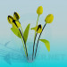 3d model Tulipanes amarillos en un florero - vista previa