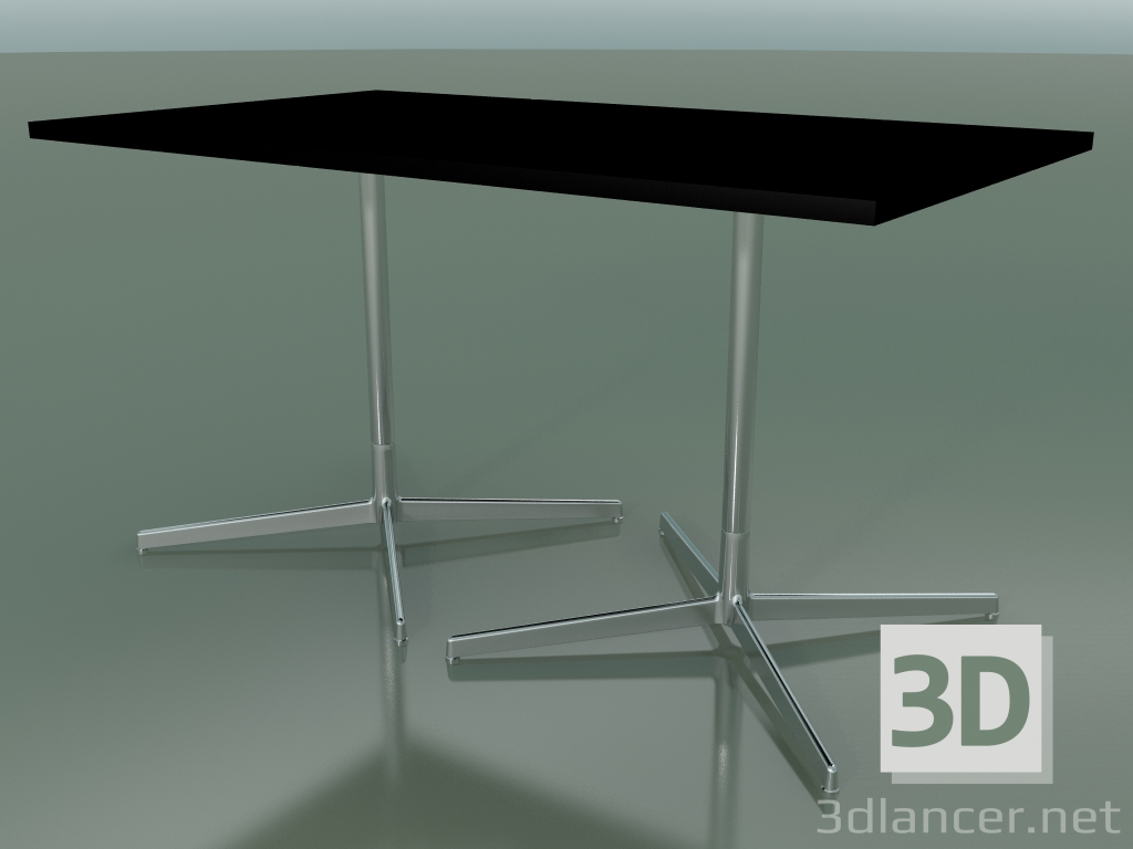 3d model Rectangular table with a double base 5525, 5505 (H 74 - 79x139 cm, Black, LU1) - preview