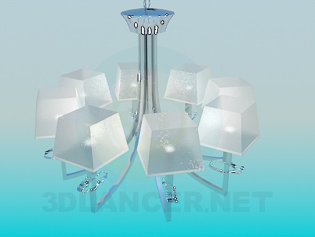 modello 3D Il lampadario in stile high-tech - anteprima