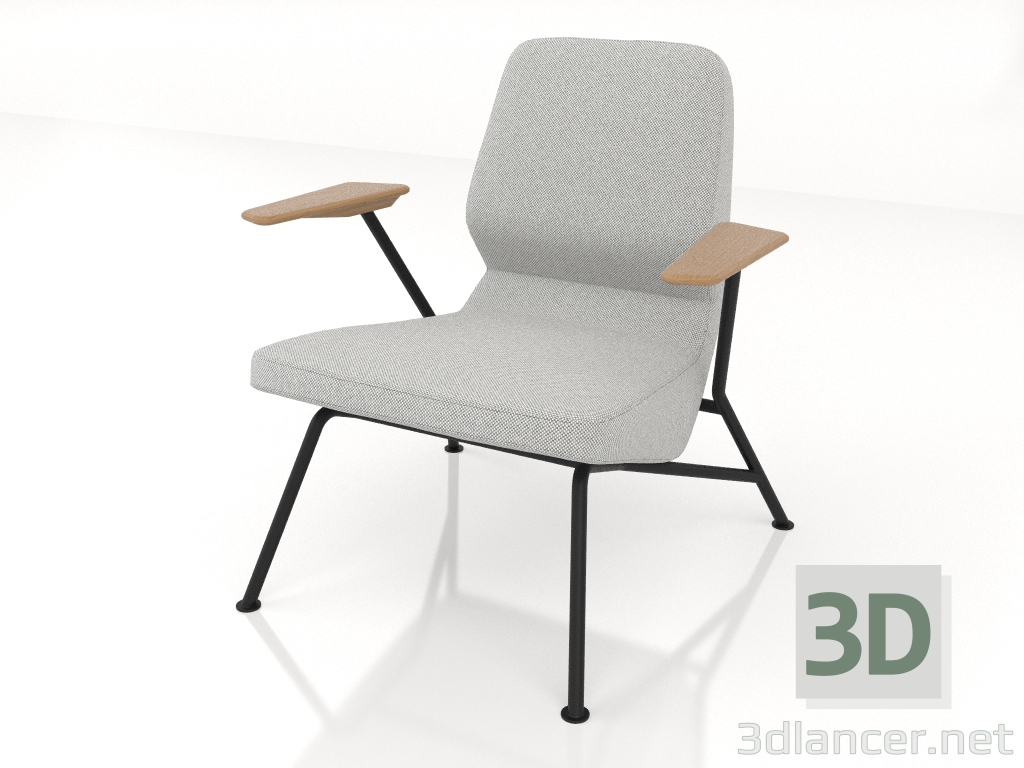 3 डी मॉडल धातु के पैरों पर कुर्सी - पूर्वावलोकन