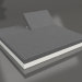 modèle 3D Lit avec dossier 200 (Gris agate) - preview