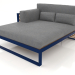 3D modeli XL modüler kanepe, sol bölüm 2, yüksek arkalık, suni ahşap (Gece mavisi) - önizleme