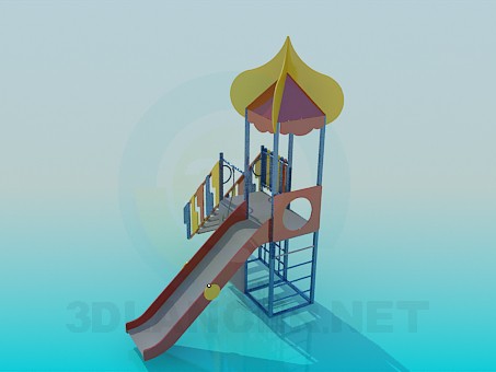 3d model Children's slide - preview