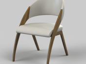Moderna silla de mesa crema Modrest Lucas