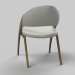 3d Modern table chair cream Modrest Lucas model buy - render