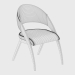 3d Современное столовое кресло кремовое Modrest Lucas модель купить - ракурс