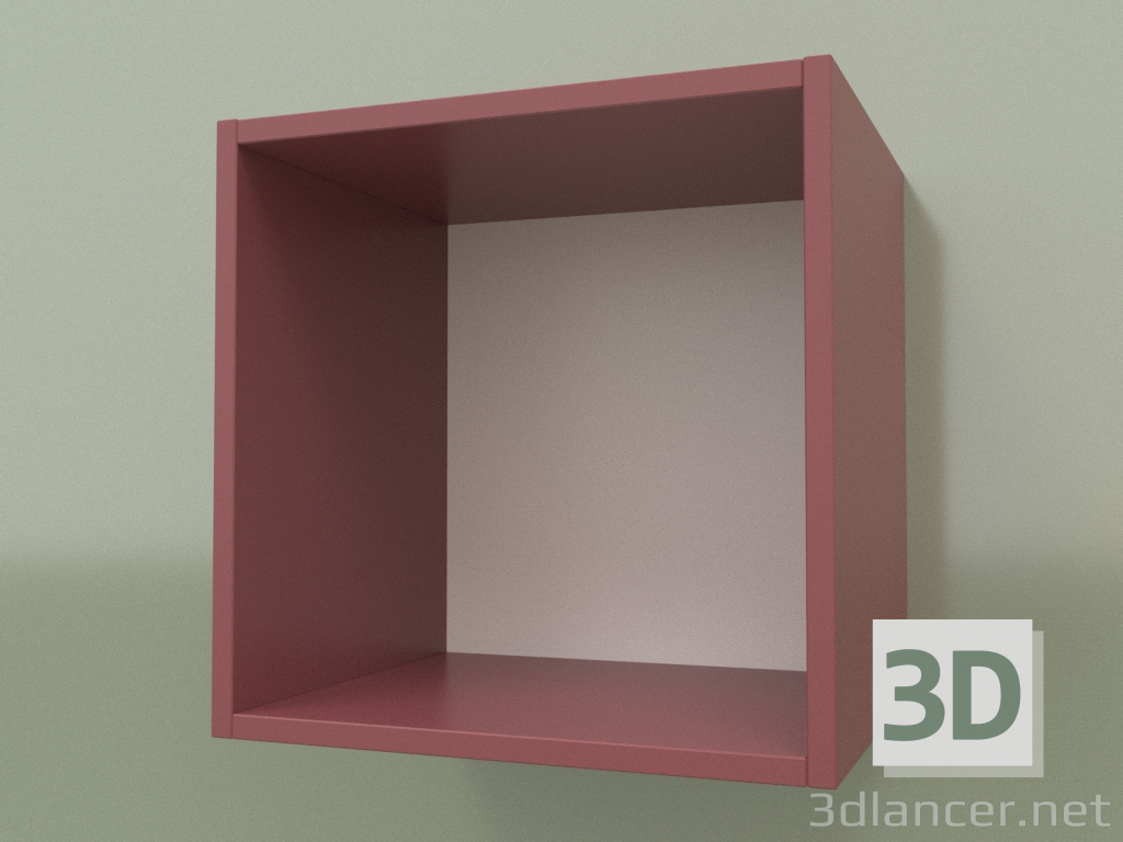 3D modeli Açık menteşeli raf (Bordo) - önizleme