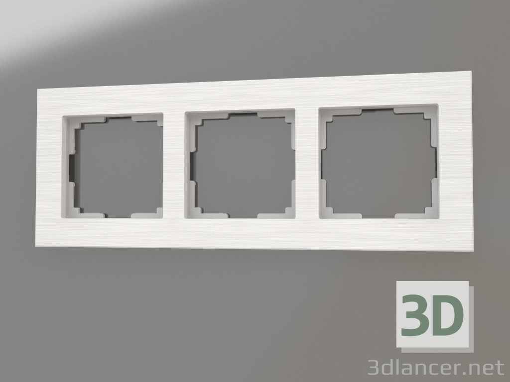 modèle 3D Cadre pour 3 poteaux (aluminium) - preview