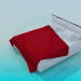 3D Modell Bett mit einer Tagesdecke - Vorschau