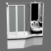 modello 3D Colonna + lavabo + vasca da bagno-1600 - anteprima