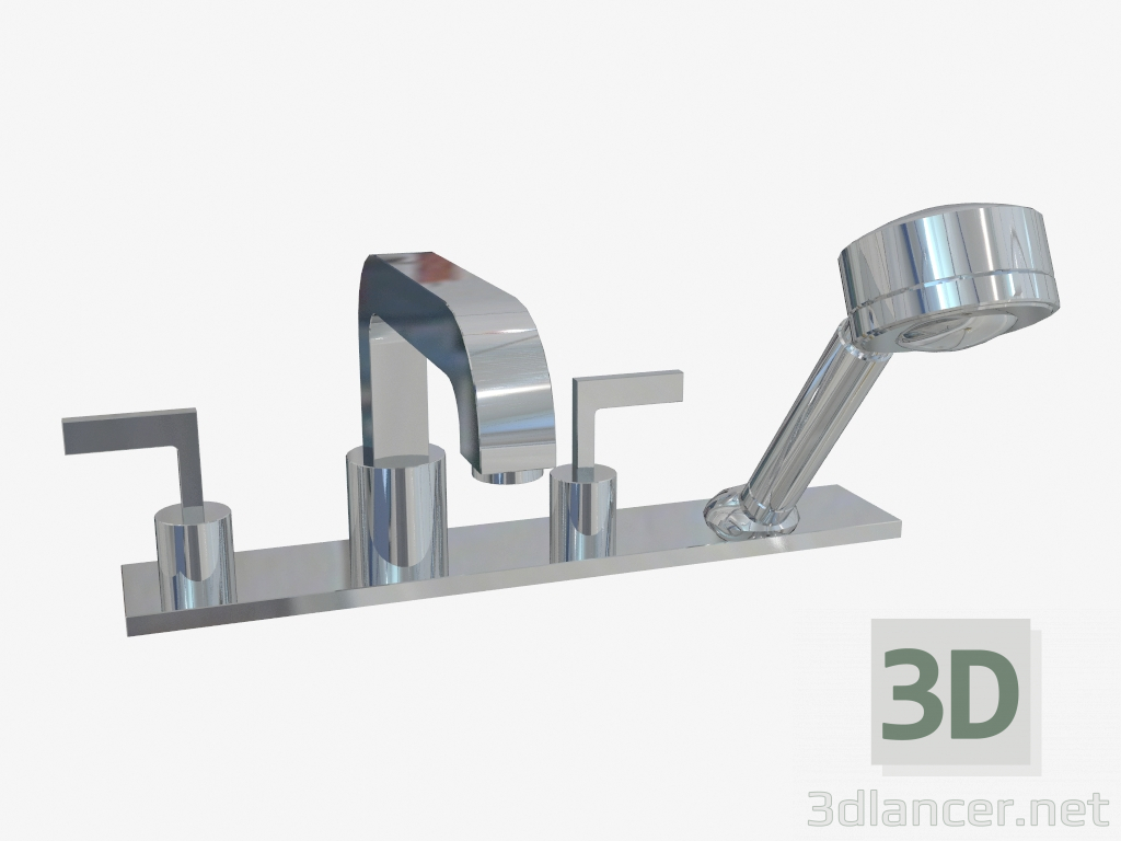 3D Modell Badearmatur mit Duschkopf - Vorschau