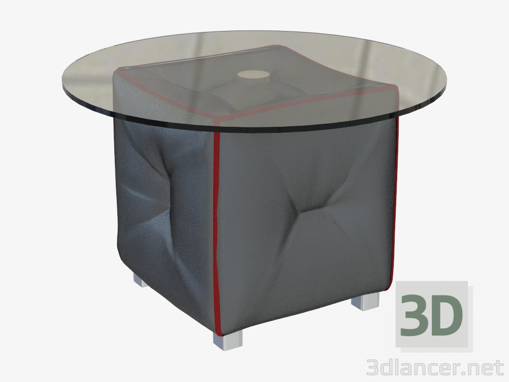 3d model Coffee table with leather trim J136 - preview