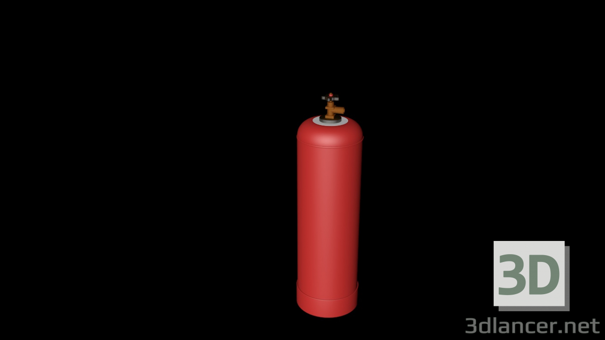 modello 3D bombola del gas - anteprima