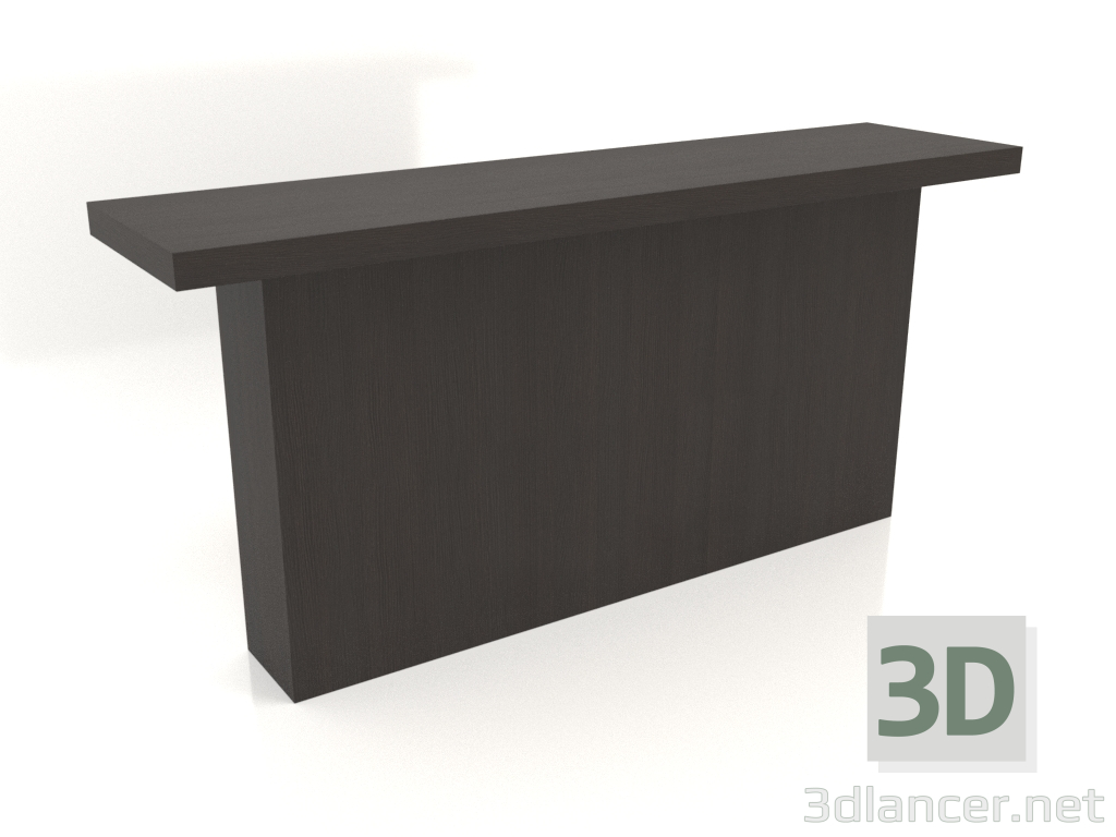 3D Modell Konsolentisch KT 10 (1600x400x750, Holzbraun dunkel) - Vorschau