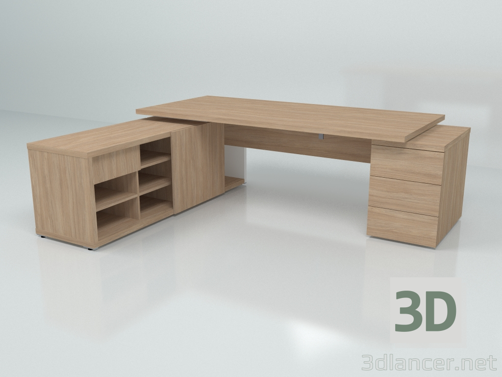 Modelo 3d Mesa de trabalho Mito MIT1KD (2497x2080) - preview