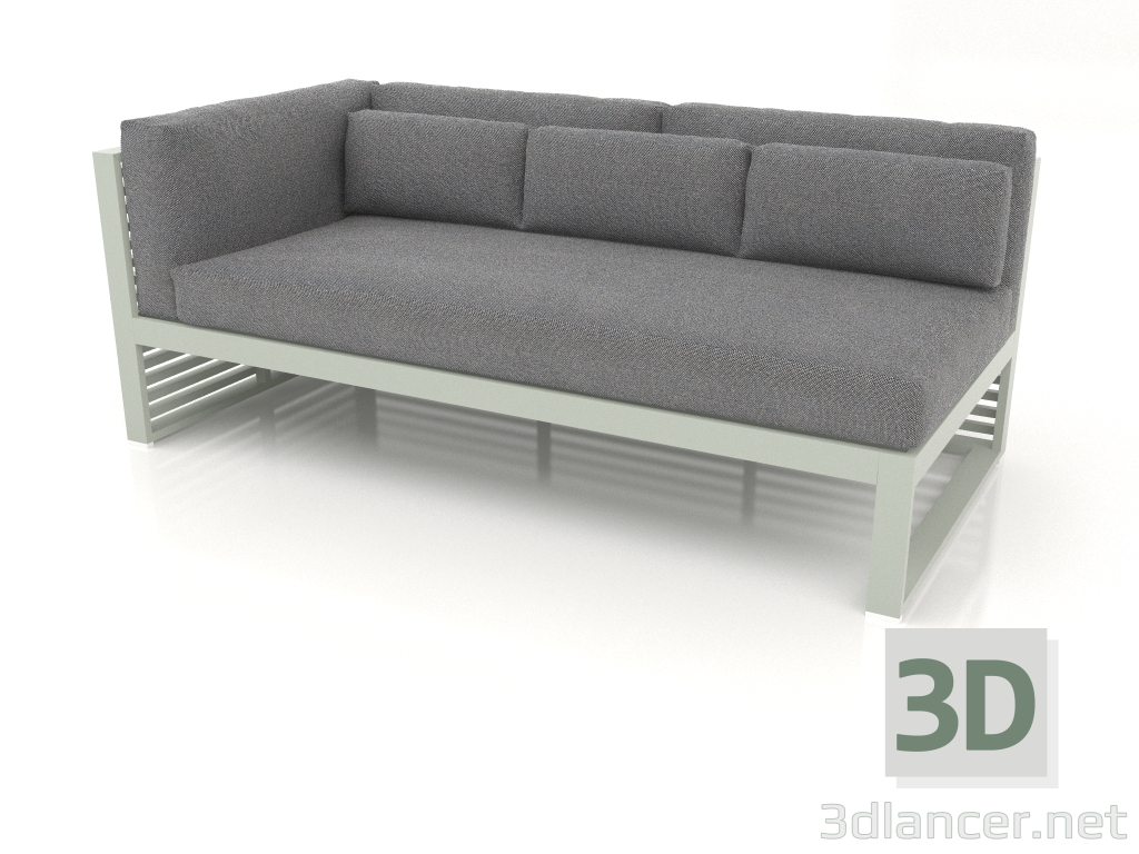 3D modeli Modüler kanepe, bölüm 1 sol (Çimento grisi) - önizleme