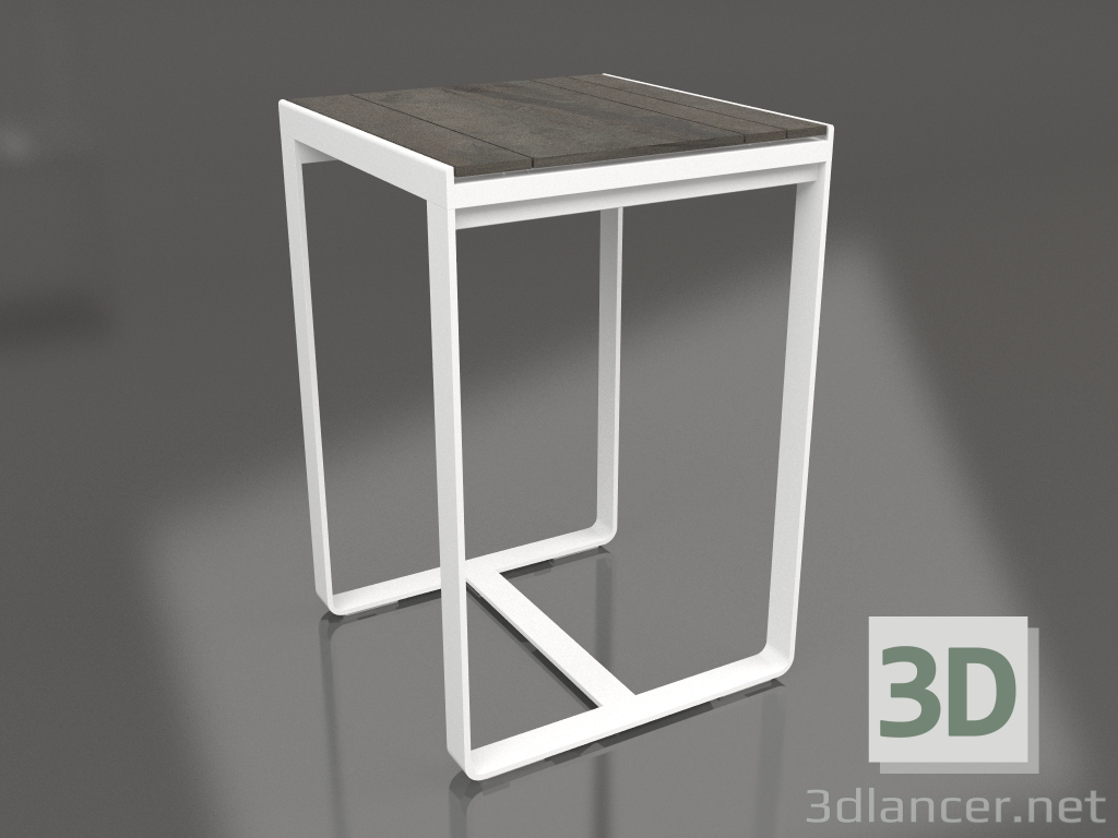 modello 3D Tavolo da bar 70 (DEKTON Radium, Bianco) - anteprima